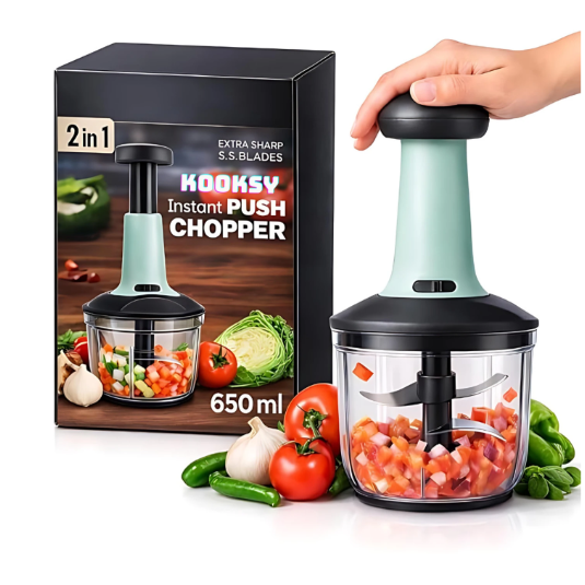 HomeToolHub Electric Mini Chopper – Chop Onions, Garlic & Veggies in Seconds | One-Touch Operation