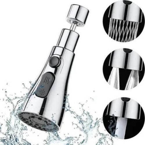 360° Rotating Faucet Extender with 3 Water Modes -  Kitchen Sink Tap Nozzle Sprayer | Water Saving |  Easy Install