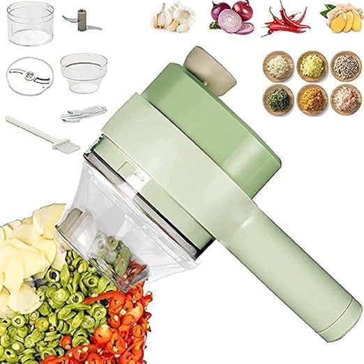 🔥 4-in-1 Manual Vegetable Chopper & Slicer | Multifunctional Kitchen Cutter