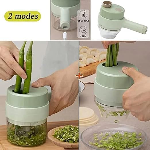 4-in-1 Manual Vegetable Chopper & Slicer | Multifunctional Kitchen Cutter