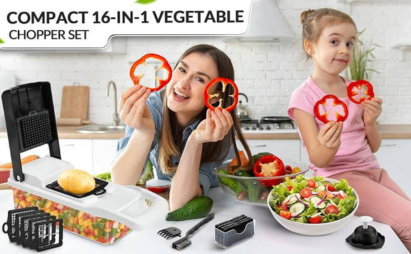 2 in 1 Multi-Purpose Vegetable & Fruit Grater, Slicer, Cutter & Chopper
