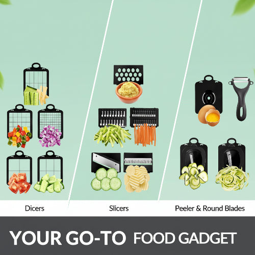 2 in 1 Multi-Purpose Vegetable & Fruit Grater, Slicer, Cutter & Chopper