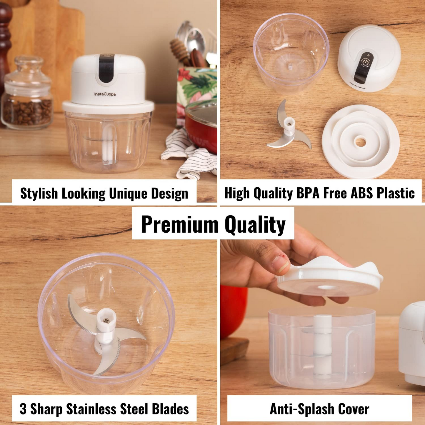 Mini Electric Garlic & Vegetable Chopper - USB Rechargeable