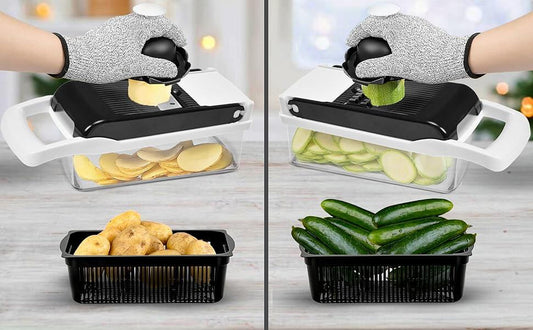 2 in 1 Multi-Purpose Vegetable & Fruit Grater, Slicer, Cutter & Chopper