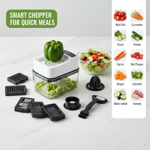 2 in 1 Multi-Purpose Vegetable & Fruit Grater, Slicer, Cutter & Chopper