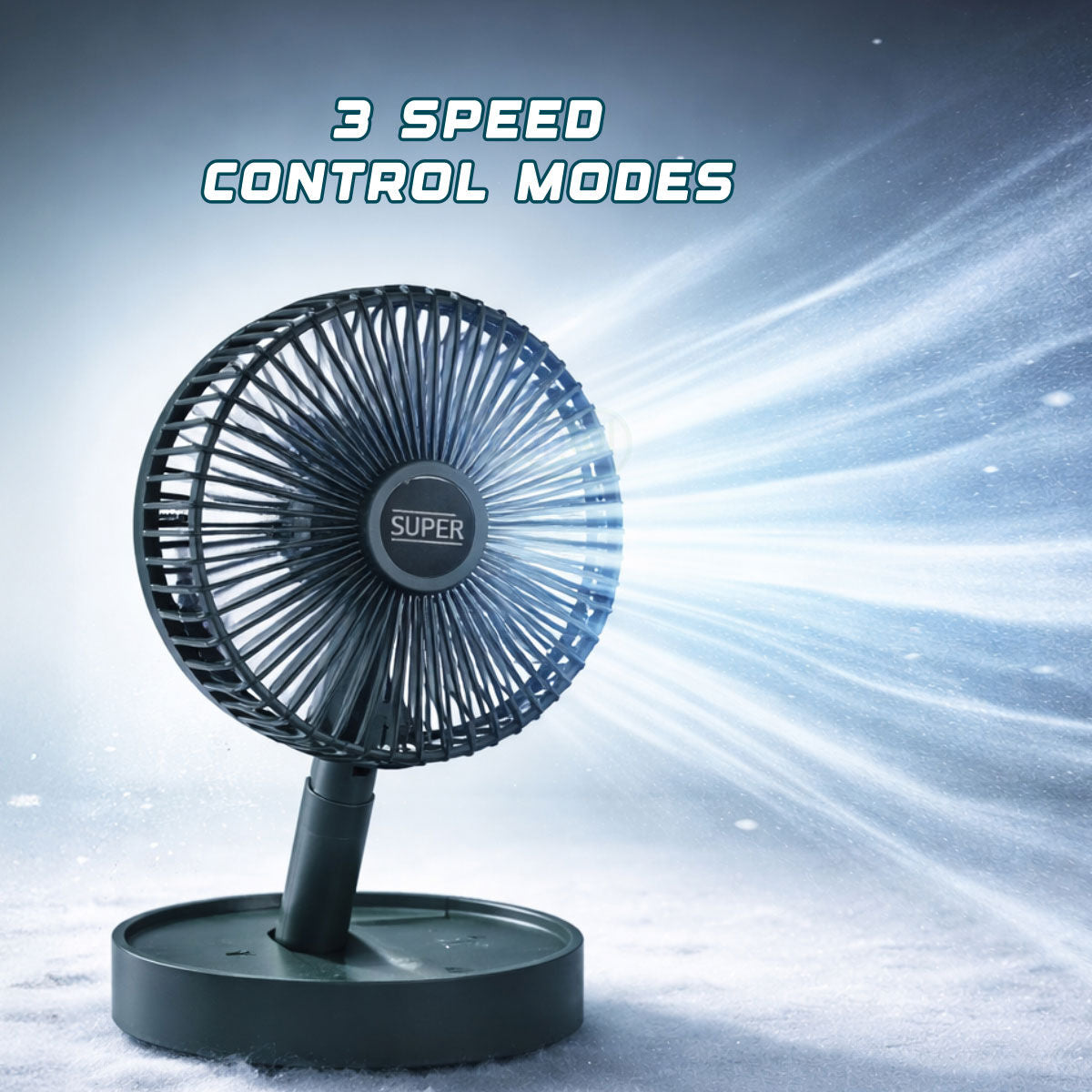 Portable Rechargeable Mini Fan | USB, 3-Speed, Travel & Office
