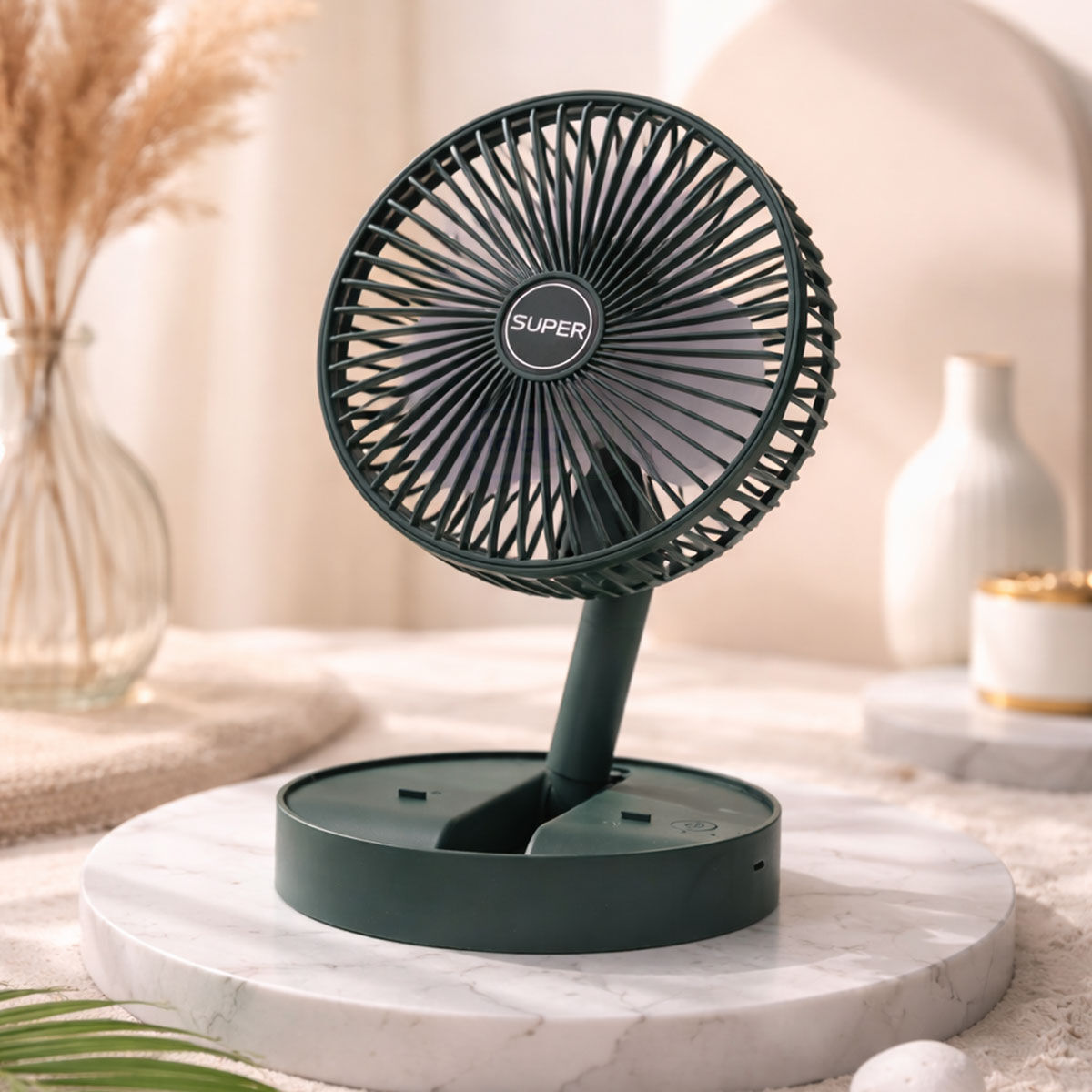 Portable Rechargeable Mini Fan | USB, 3-Speed, Travel & Office